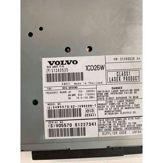 Radio cd player VOLVO XC90 2003-2008 31260535 31260538 36050348