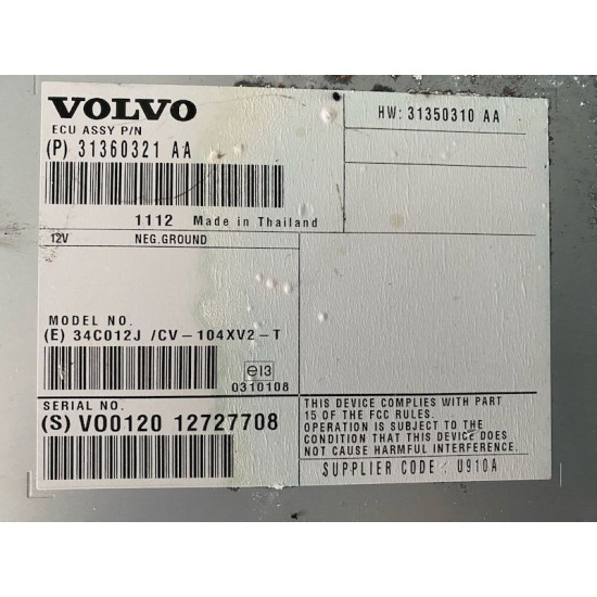 Statie audio Volvo V40 V60 XC60 XC70 S60 2014+ 31360321/31350310