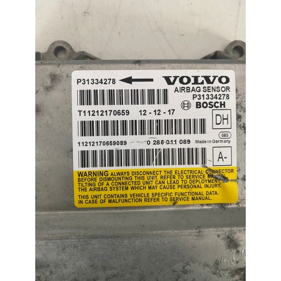 Airbag module VOLVO V70 S80 XC70 2008-2013 31334278