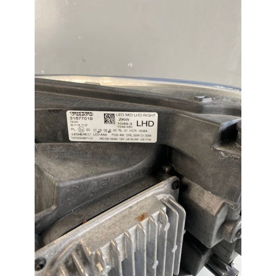 Far Dreapta Full Led LHD Volvo V40 V40CC 2012-2019 31677019 31467077