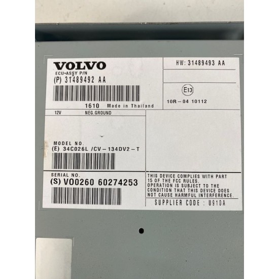 Amplificator audio Volvo V60 S60 V40 XC60 XC70 S80 V70 31489492 31489493 36003216
