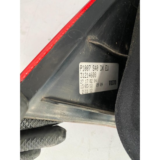 Right taillight VOLVO S40 2008-2012 31214608 30763493