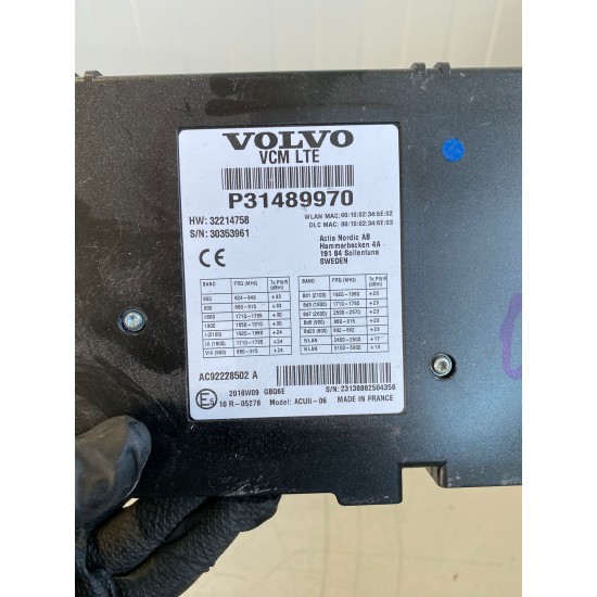 VCM LTE Control Module Volvo S90 V90 XC40 XC60 XC90 31489970 36011549