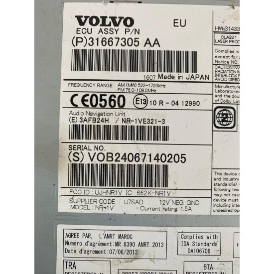 Magazie CD Volvo V40 XC60 V60 S60 2017 31667305 31433368 36001114 360112367
