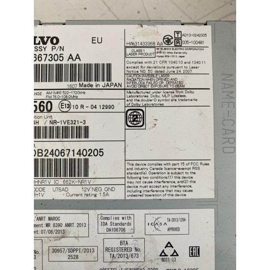 Magazie CD Volvo V40 XC60 V60 S60 2017 31667305 31433368 36001114 360112367