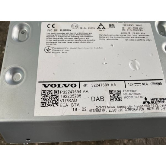 Radio CD unit Volvo XC90 2015+ 32247694