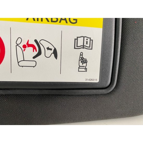 Right sun visor Volvo XC60 V40 V90 S90 V60 CC XC90 31426316 31377715 39842176 31497346