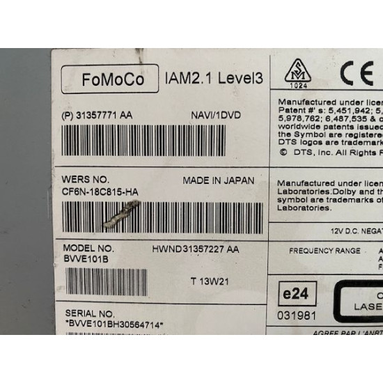 Magazie CD Volvo V60 D6 Hybrid 2014+ 31357771 31357227