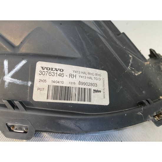 Front right headlight halogen 8PINS RHD Volvo XC60 2008-2014 30763146 31395469
