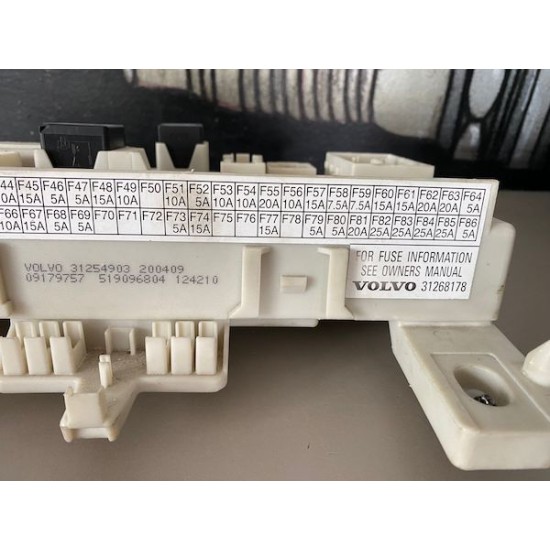 Fuse box CEM Volvo S40 V50 C30 C70 2007+ 31254903 31268178