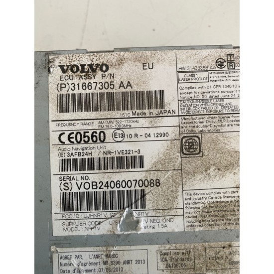 Magazie CD Volvo V40 XC60 V60 S60 2017 31667305 31433368 36001114 360112367