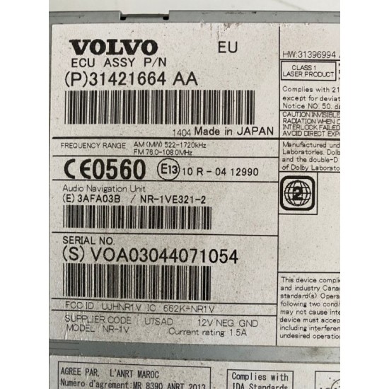 Magazie CD Volvo S60 XC60 V40 31421664 31396994 36050656 Magazie CD Volvo S60 XC60 V40 31421664 31396994 36050656
