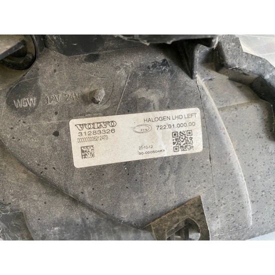 Far stanga fata halogen LHD Volvo V40 2013 31283326 Far stanga fata halogen LHD Volvo V40 2013 31283326