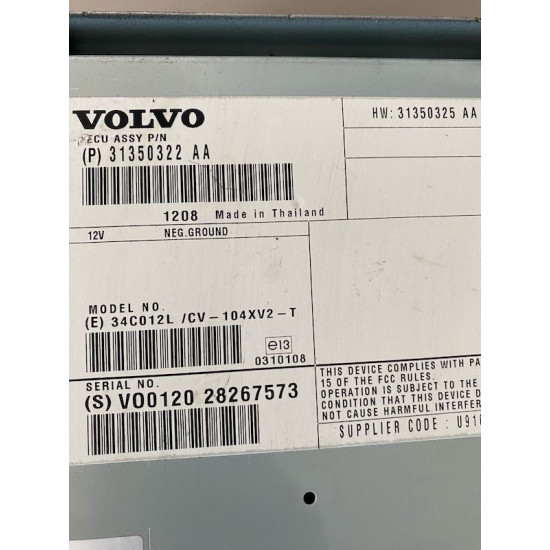 Statie audio Volvo S60 V60 V40 2014-2018 31350322