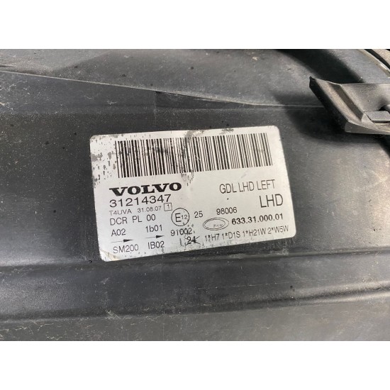 Left Xenon Headlight Volvo V70 S80 XC70 2007-2013 31214347