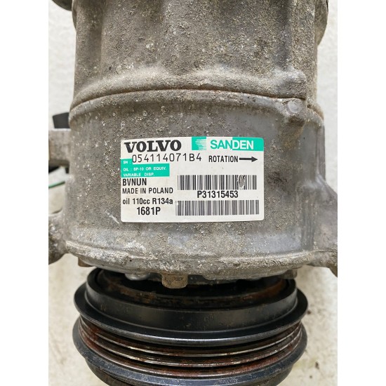 Compresor de clima Volvo S60 V60 S80 V70 XC60 XC70 31315453 36050841 Compresor de clima Volvo S60 V60 S80 V70 XC60 XC70 31315453 36050841