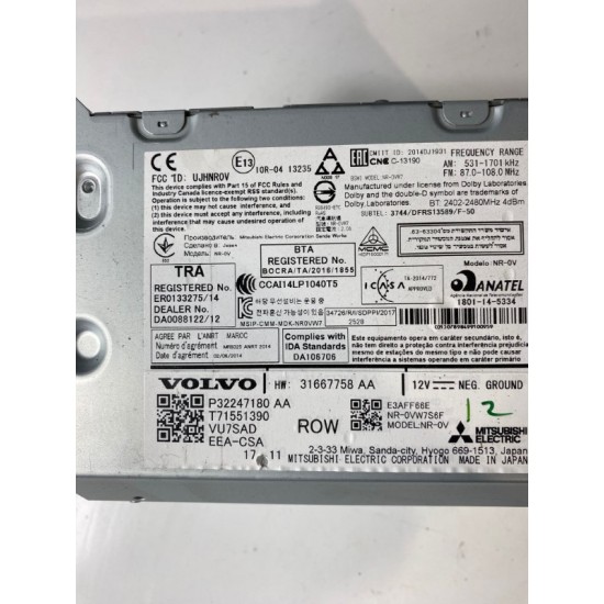 CD Media PlayerControl unit IHU VOLVO XC90 S90 V90 V90CC 31667758 32247180 36003119 CD Media PlayerControl unit IHU VOLVO XC90 S90 V90 V90CC 31667758 32247180 36003119