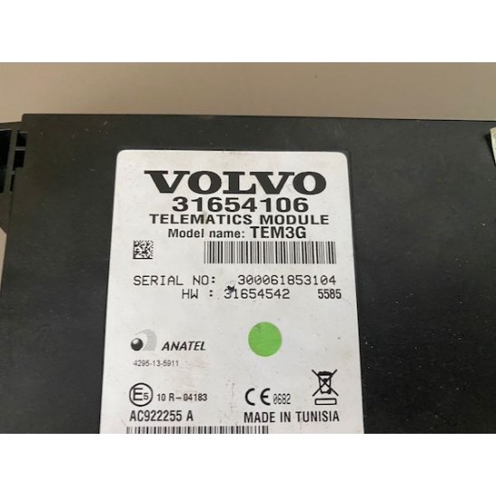 Phone control unit/module VOLVO XC60 V40 V60 D6 HYBRID 2014+ 31654106