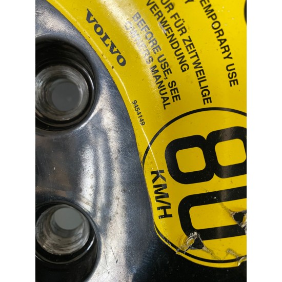 Spare wheel 115/85R 18 Volvo S40 V50 S60 R-ine 2006-2009 30760382 8646983 9454149 Spare wheel 115/85R 18 Volvo S40 V50 S60 R-ine 2006-2009 30760382 8646983 9454149