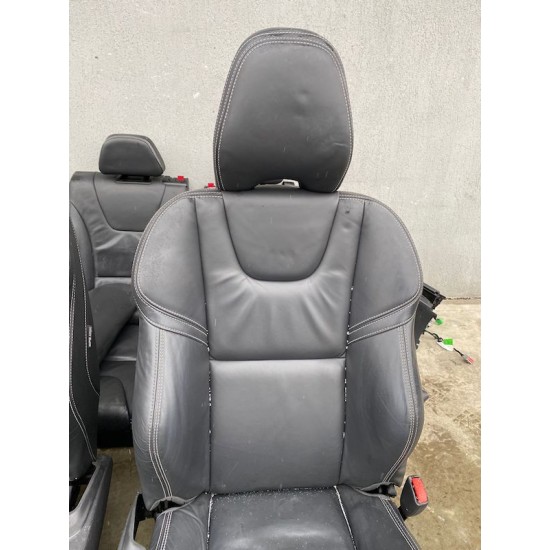 Black leather sport interior VOLVO V60 D6 HYBRID 2014+ 